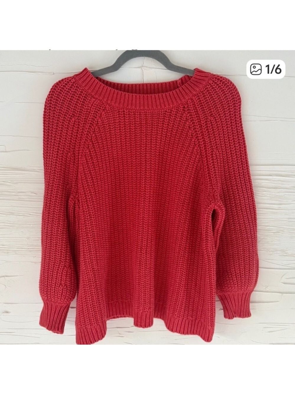 303. Aerie Cozy Chunky Knit Coral Sweater. S25